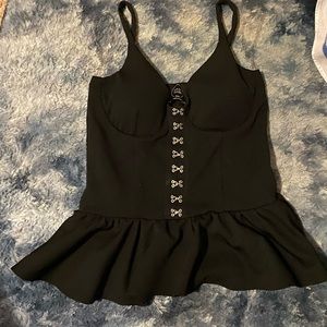 Black corset style top